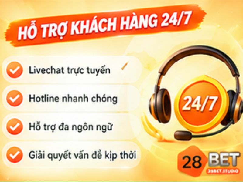 Chăm Sóc Khách Hàng 28BET tận tâm